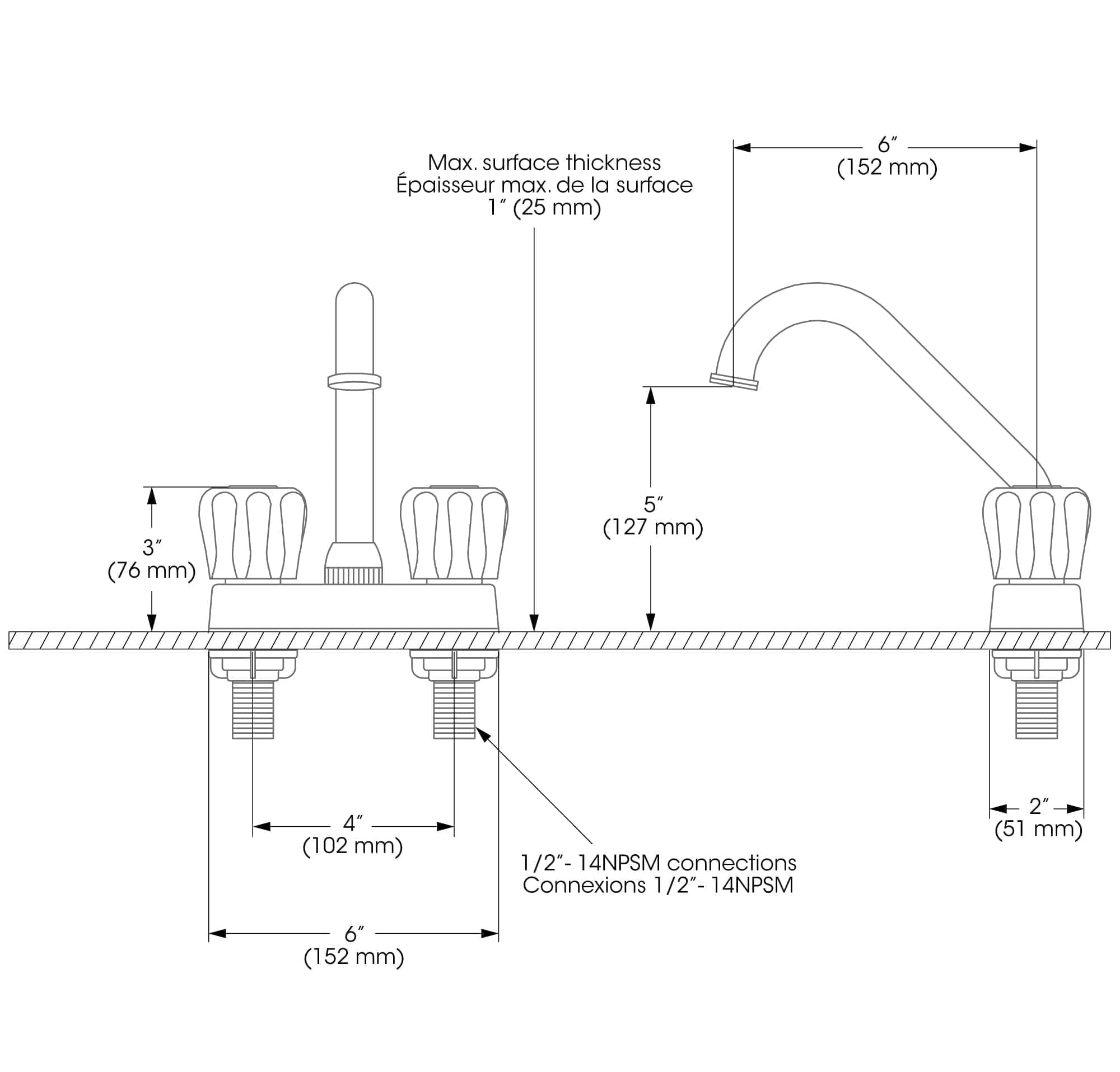 Belanger - 40" Laundry Tub Faucet with Swivel Spout- 3040W - additional view