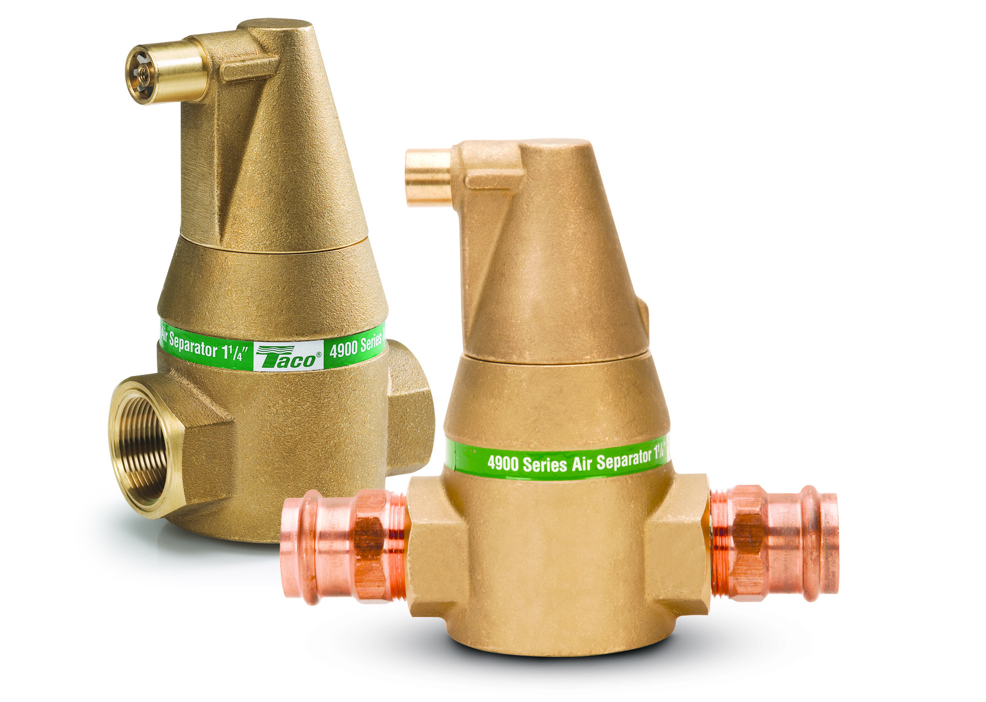 Taco - 11/4" Copper 4900 Series Microbubble Air Separator, Bronze Body - 49-125C-2 - additional view