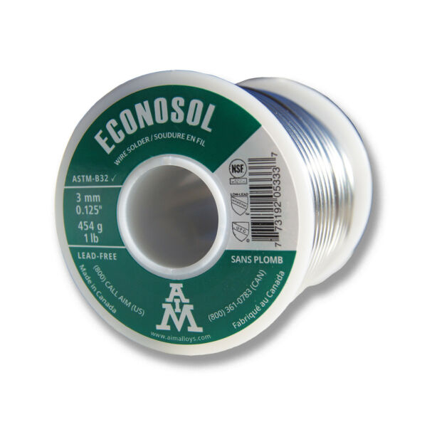 AIM - ECONOSOL SOLID WIRE 3MM 454GR .125INCH  1LB SPOOL-5333 - additional view