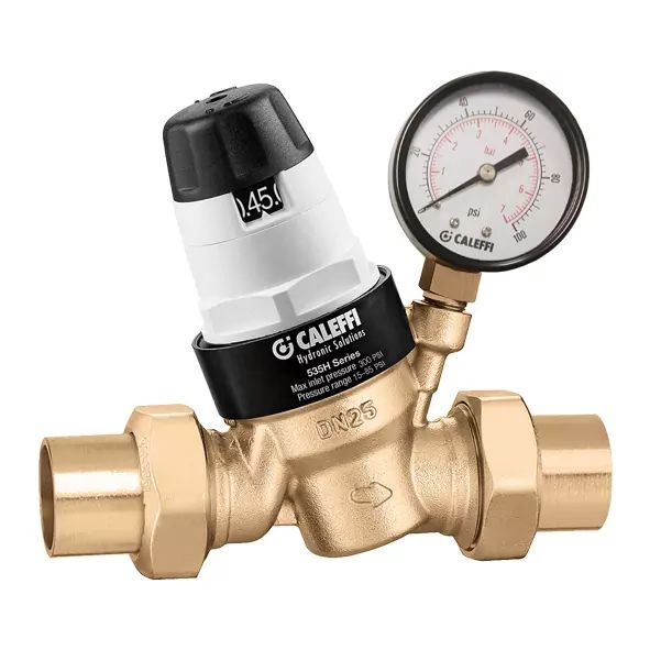 CALEFFI - PressCal™ PRV ASSE 1003, 1" Sweat w/ Pressure Gauge - 535961HA - additional view
