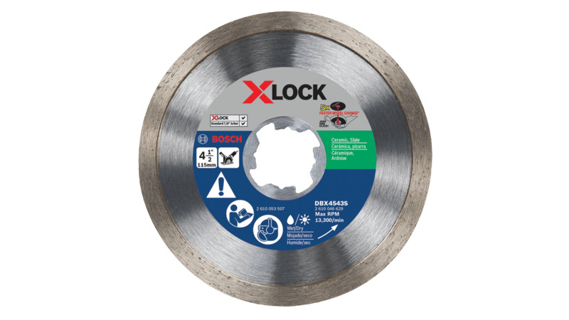 BOSCH- 4-1/2 In. X-LOCK Continuous Rim Diamond Blade - DBX4543S - additional view