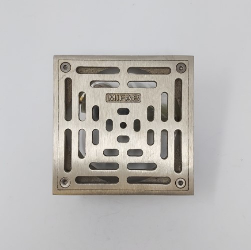 MIFAB - Square Strainer W/ 5 x 5 x 1/4 Nickel Bronze Grate - S5-1 - additional view