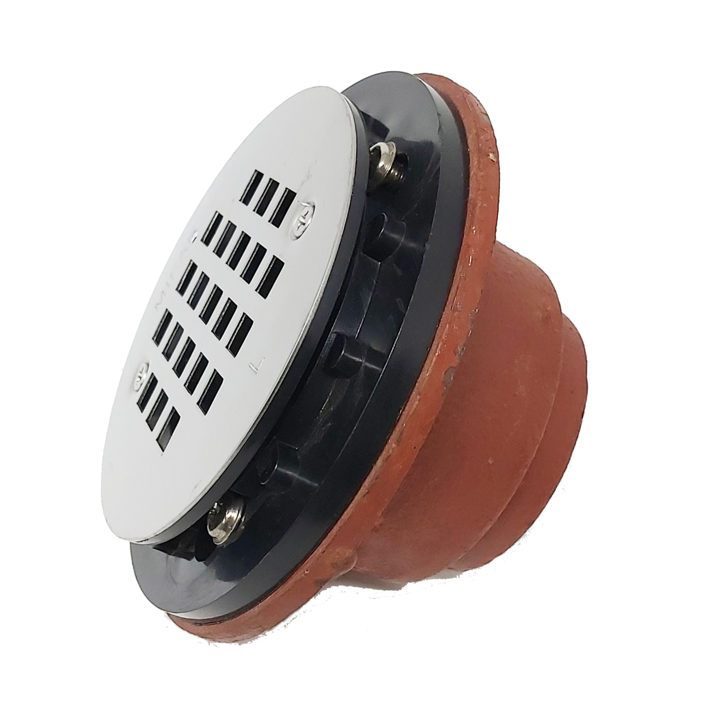 MIFAB-SHOWER DRAIN ROUND1 1/2" (38) CAST IRON BODY w/S.S. Grate-SD7101 - additional view