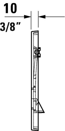 DURAVIT - Actuator plate A1, for toilet, plastic  01 White, ADA Compliant- WD5008011090 - WD5008 - additional view