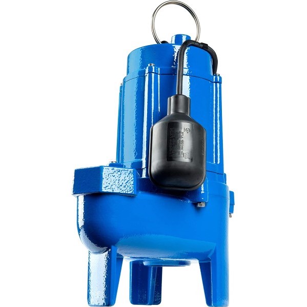 Discontinued - Little Giant  - LG-SEW75T 115 Volt, 3/4 HP, 8400 GPH Cast Iron Sewage Pump with Tethered Switch and 20-Ft. Cord, Blue - 14942662
