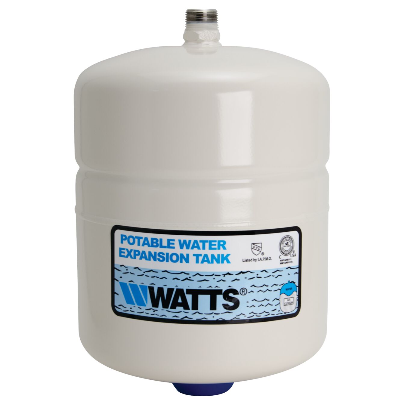 Watts - PLT-5 POTABLE WATER Potable Water Expansion Tank, 3/4 In Male Connection, Tank Volume 2.1 Gallons  - 0067370
