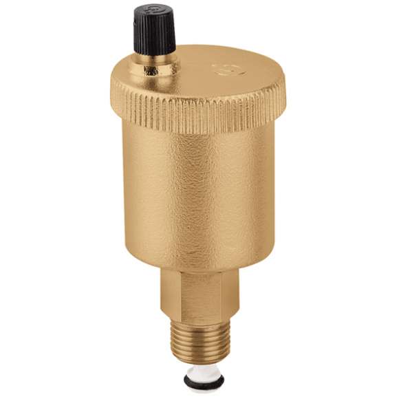 CALEFFI - MINICAL Automatic air vent 1/8" NPT Male, w/ Check Valve - 502115A
