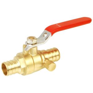 5M - PEX BALL VALVE LEAD FREE WITH DRAIN - 5M-BVPX12B-D