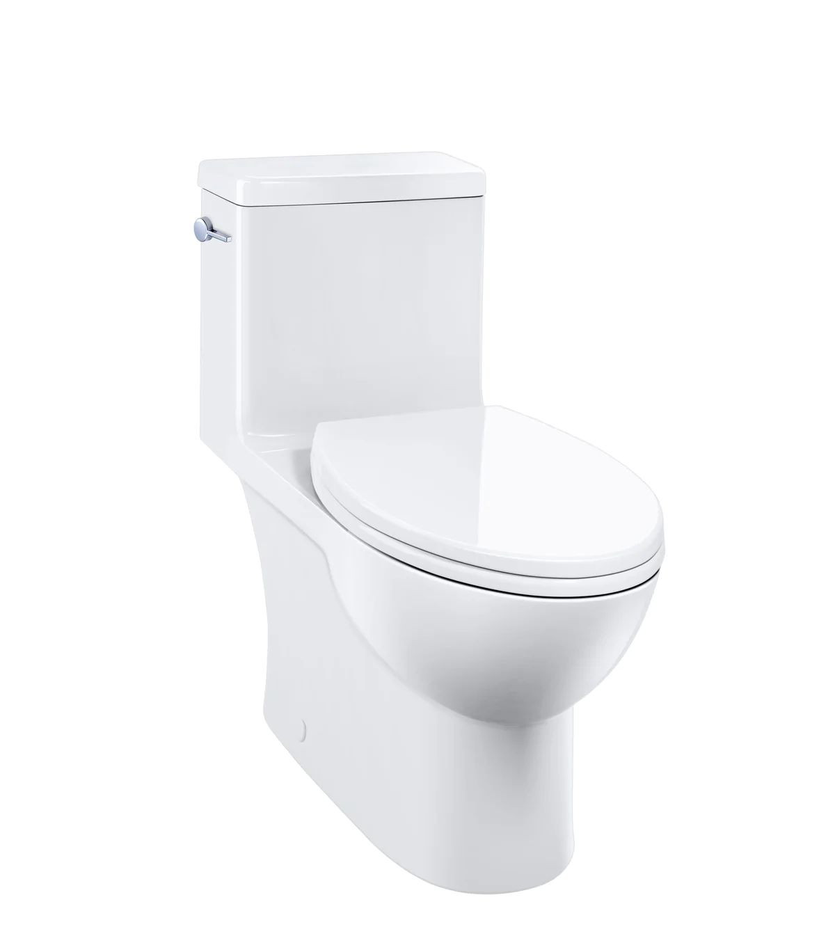 Caroma - Toilet - Caravelle 1PC Smart 270 Glaze SIDE LEVER W/SEAT- 989100W-NOCLOG004