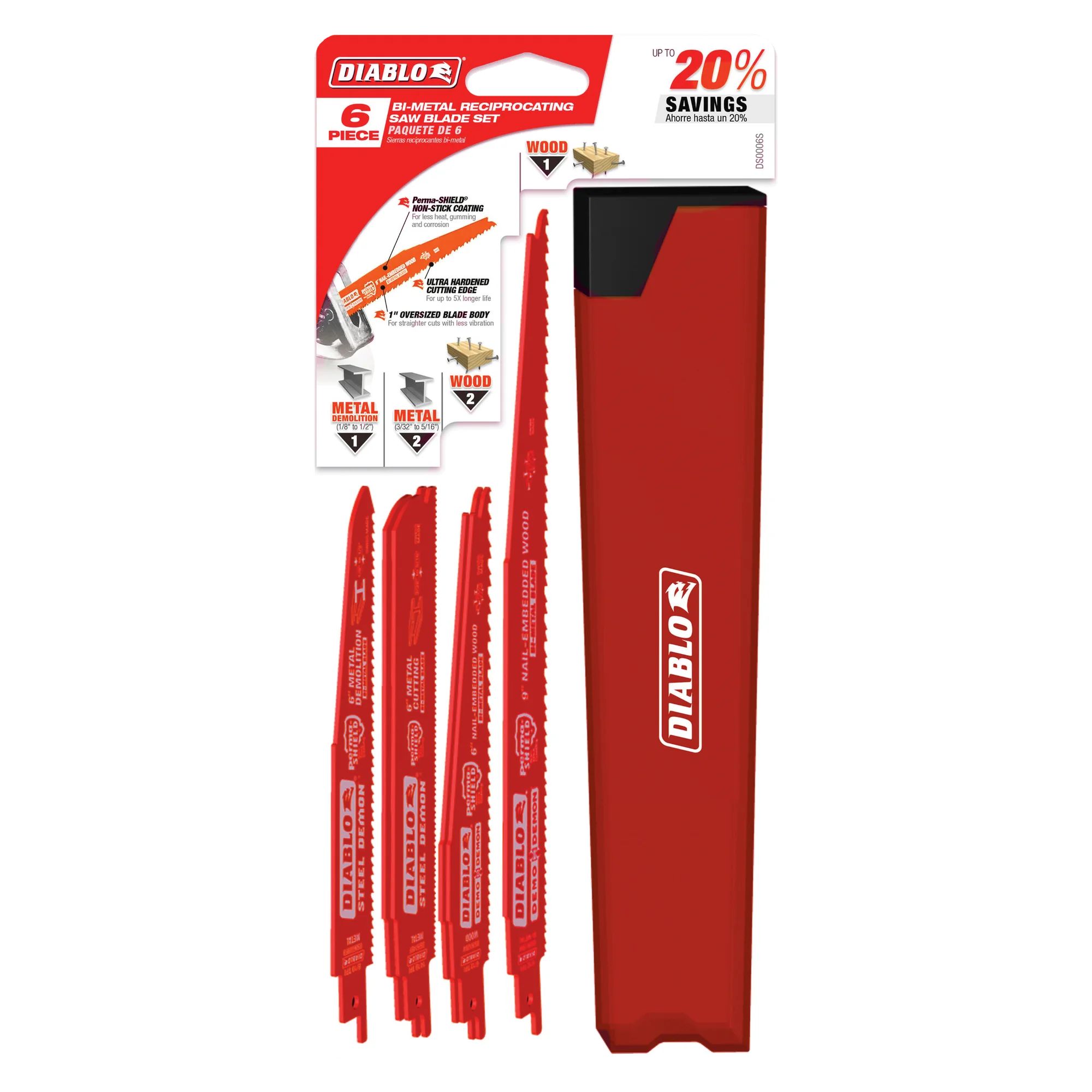 DIABLO-6 PC RECIPROCATING BLADE SET-DS006SC