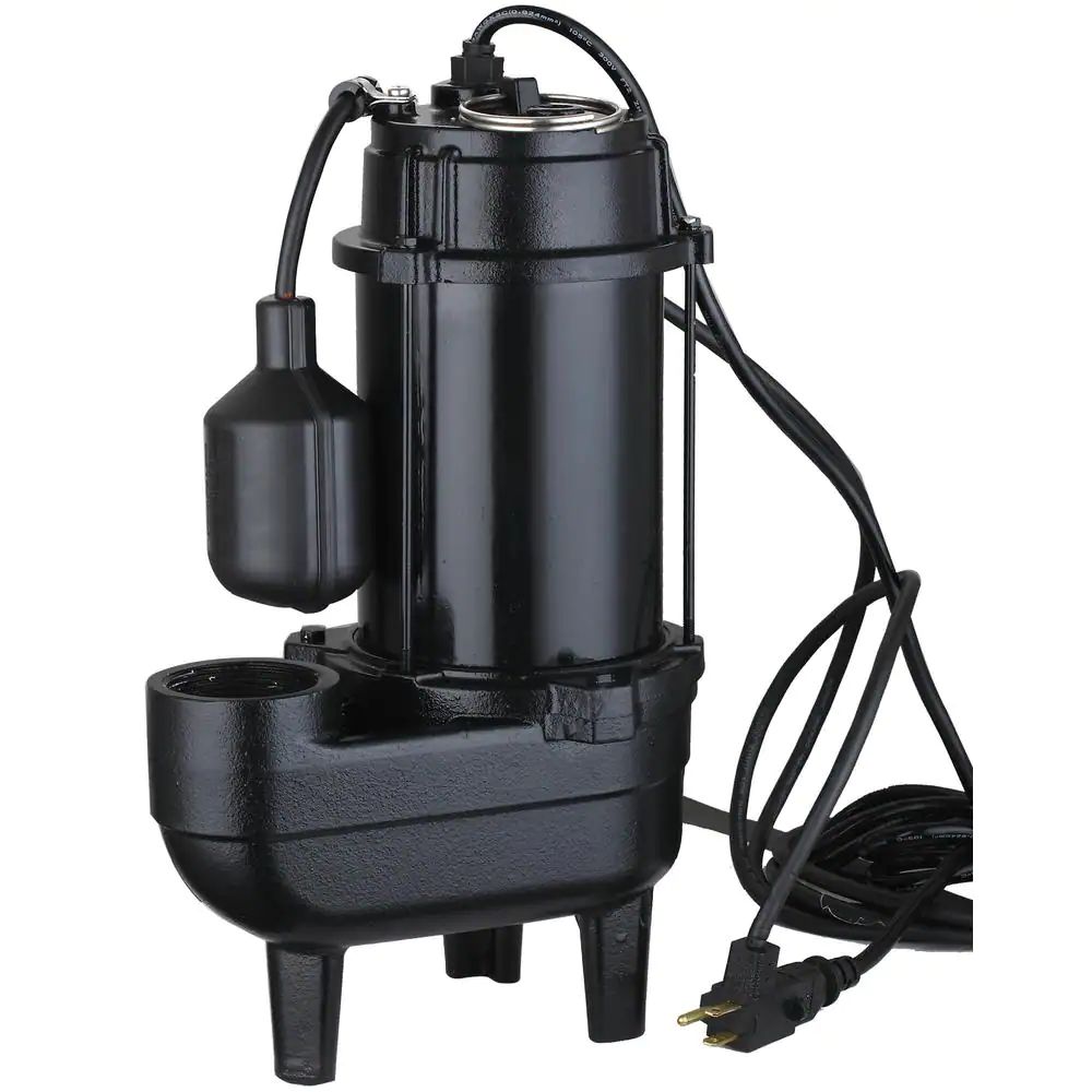LEO - 3/4 HP Cast Iron Sewage Pump with Tethered Float Switch and 20 foot cord - USC56W-1-20