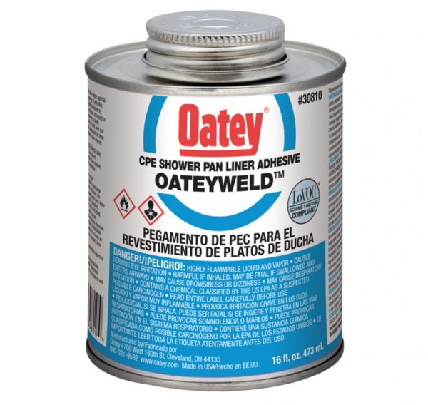 Oatey- cpe shower pan liner adhesive 16 oz- 30810