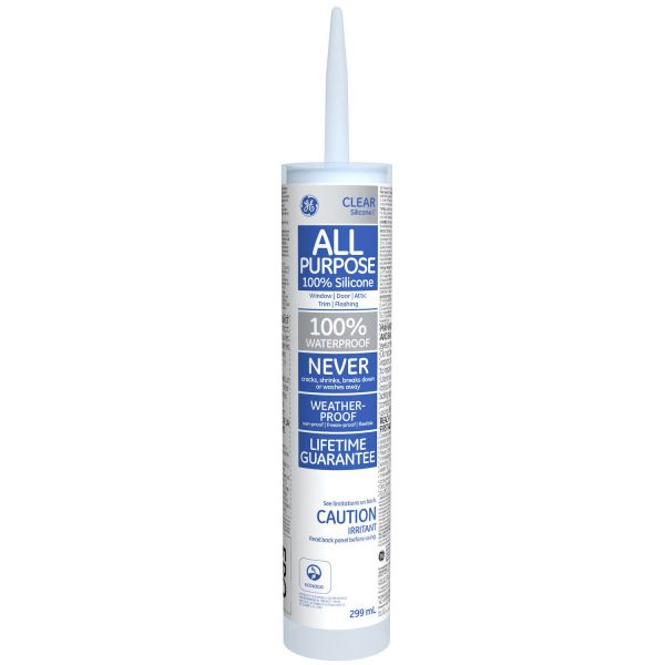 Toolway-ge silicone i clear all purpose sealant, 299 ml-cge1184