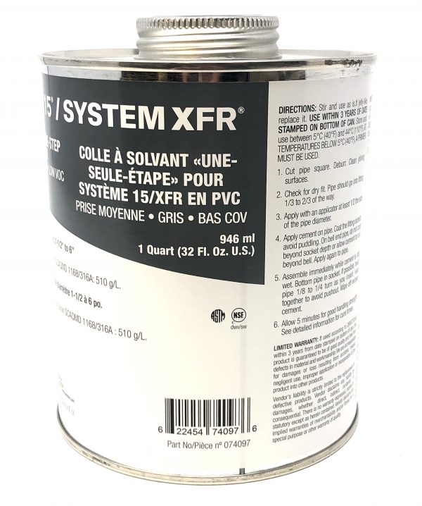 IPEX- SYS15 GRY QUART (946ML)1ST.M/B LOW VOC-074097 - Image 2