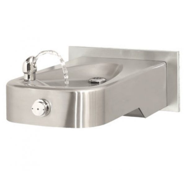 HAWS - 14 GA LOW PROFILE STAINLESS STEEL DRINKING FOUNTAIN WITH BACK PLATE - 1107LBP